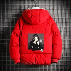 MY16122-P100加厚加绒连帽衣男大码服男面包服男网格挂拍，男装棉衣，电商A040A