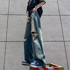 2024美式牛仔裤男款直筒长裤潮NQ17P50，男装牛仔裤，星座1116-2