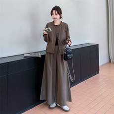 现货：新款秋季时尚洋气流苏上衣阔腿裤套装2C135-6808P165K238，女装套装/套裙，2C135