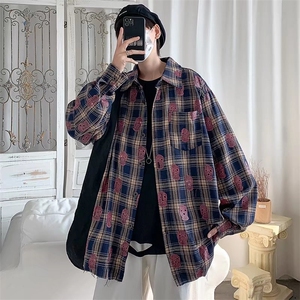 长袖衬衫春款男港风潮流C306P34图片