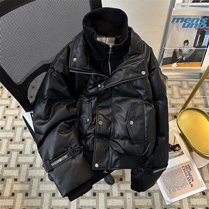 高级感假两件男女冬季金属感夹克立领棉服面包服外套MY0834-P120图片