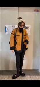 冬季皮毛一体机车服图片