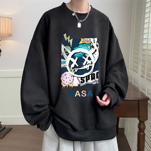 麂皮绒卫衣男大码重磅长袖t恤男 JW81275-P35 加绒款P45图片
