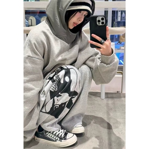 潮牌嘻哈宽松百搭休闲裤哈伦街舞裤子  D328-AK7729-P68图片
