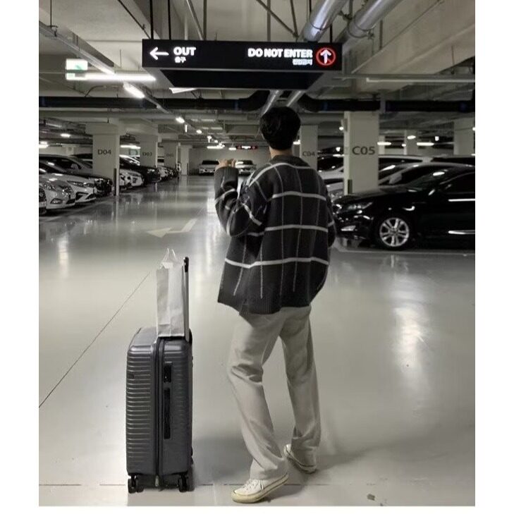 774-P47休闲2025年春秋新款潮流开衫男韩版英伦格子条纹毛衣,男装针织衫/毛衣,电商B323A