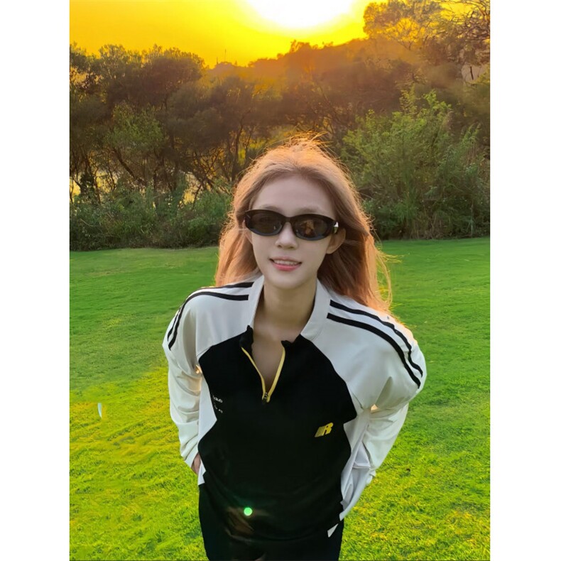 档口现货。T恤男女长袖宽松百搭拼色卫衣ST739-P43,男装T恤,星座412-1