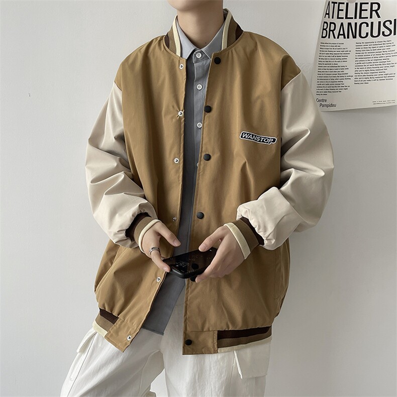 2021新款春秋休闲百搭外套男生夹克棒球服宽松潮外衣W1799-P46,男装夹克,星座512-4