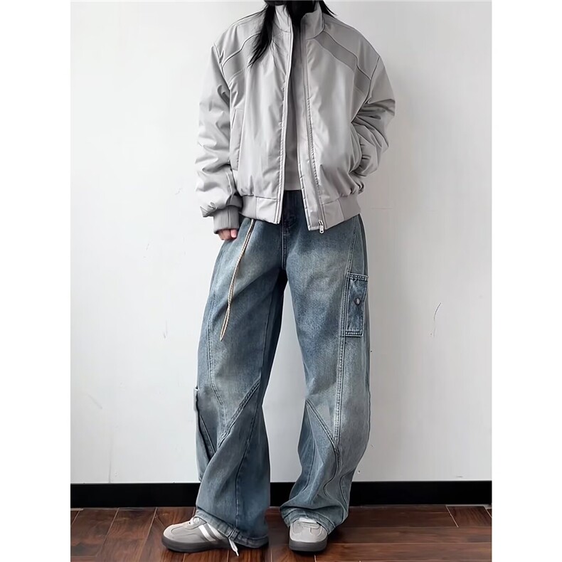 飞行员立领棉服夹克男款上衣2025秋冬新款男装时尚休闲TT6107 P82图片