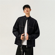 不褪色2026新高品质牛仔夹克宽松韩版工装潮流水洗外套N108/P105，男装夹克，星座202
