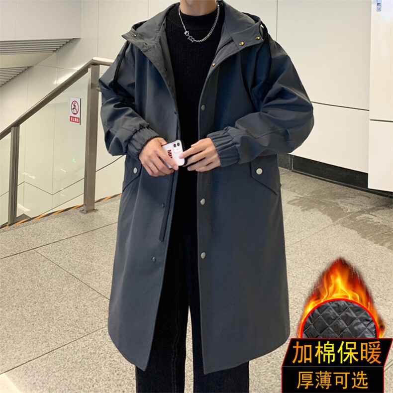 风衣男中长款大衣男加绒棉衣男F174薄P90加棉P100特价港风三，男装风衣，星座401