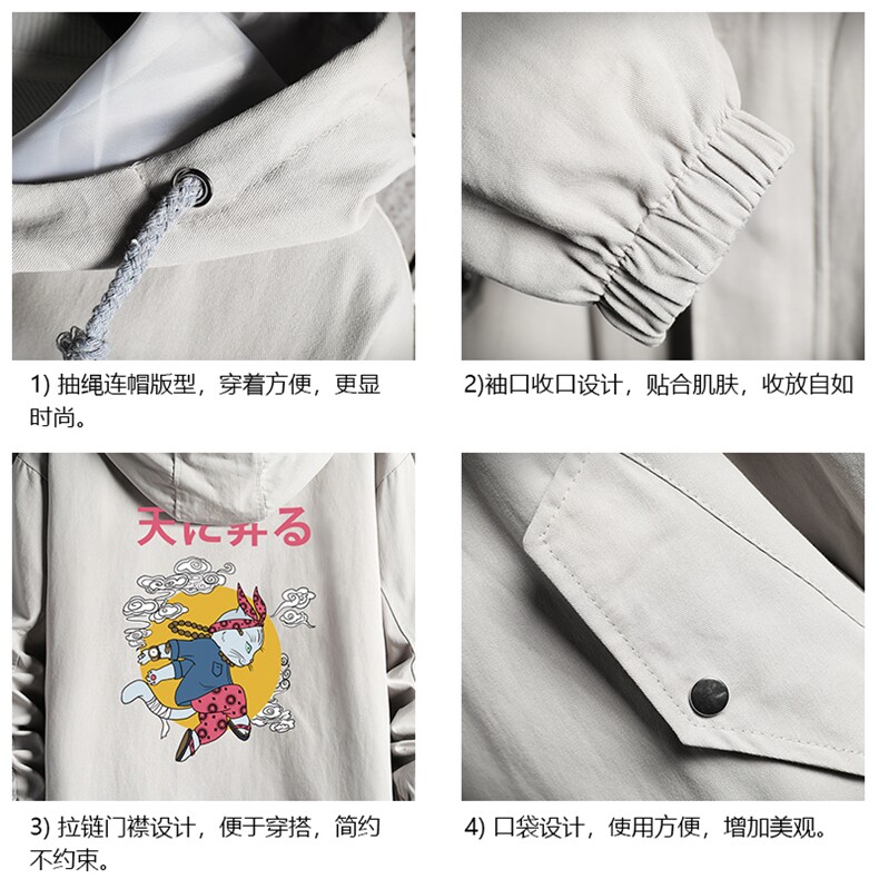 JK41012-P85加棉款-P115纯棉连帽夹克男士大码工装夹克男网格,男装夹克,电商A040A