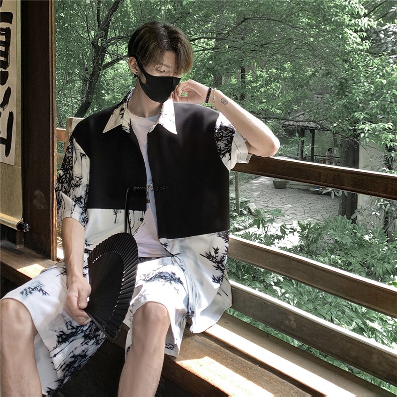 新中式套装TZ77797特P51衬衫CS77798特P33DK77055特P18套装控108，男装休闲套装，星座227-7