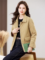 2025年秋秋冬新款长袖棉衣外套单排扣百搭，女装短外套，小林双子