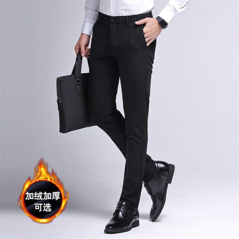 BX9808钱塘2020-2中年男士加绒商务合身厚款冬季休闲裤货稳P76,男装休闲裤,钱塘207-2