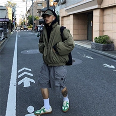 美式飞行夹克男款廓形短款冲锋外套立领教练棒球服MY8307，男装夹克，星座208-5