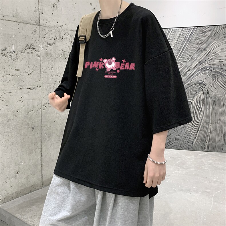 春夏季七分袖t恤男大码五分袖男短袖中袖Q11229-P30,男装T恤,电商A040