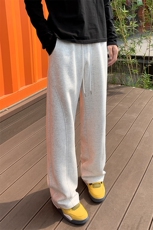 高克重350g曼巴棉解构拼接大码百搭拖地休闲裤男K24038-特P40控78，男装休闲裤，电商A001