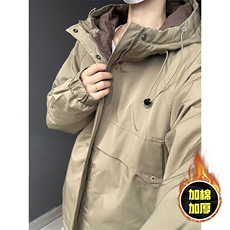 现货5W件冬季三防美式boxy解构连帽雪山冲锋衣棉衣男女棉服厚外套，男装夹克，电商A486-1