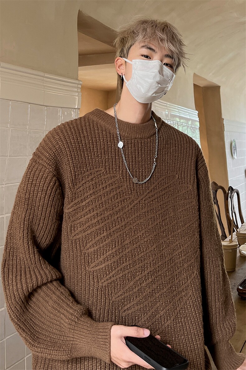 8XL-M特大码毛衣男高品质加厚宽松胖子毛衣针织衫MY1201P58控78,男装针织衫/毛衣,电商D206-1