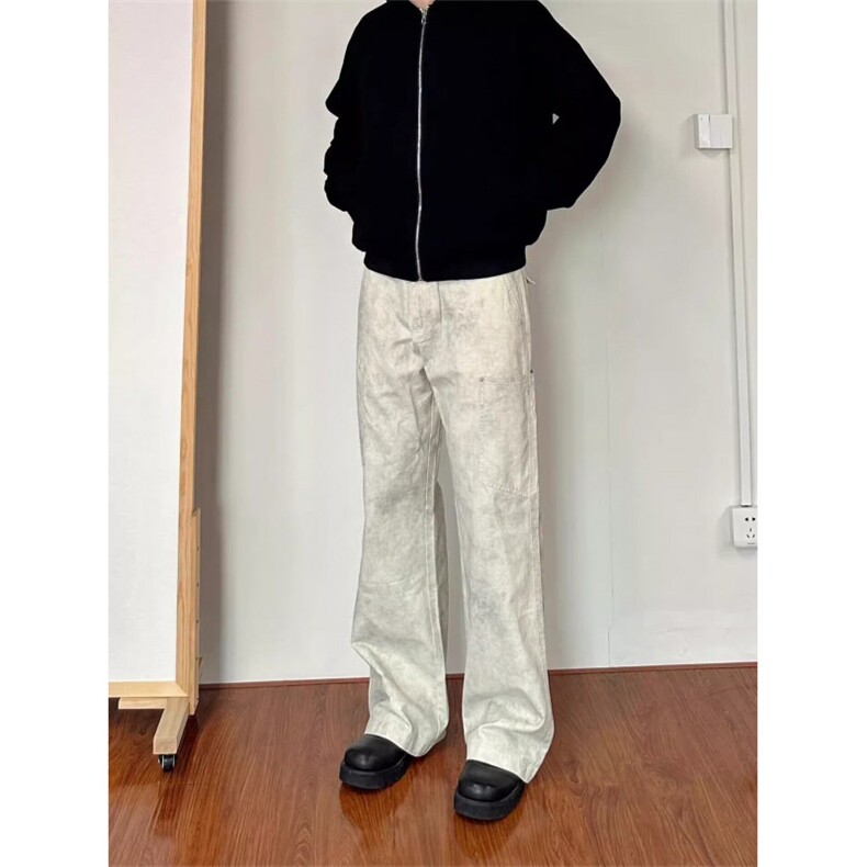 美式复古工装裤男百搭直筒宽松痞帅阔腿休闲长裤秋季LB30311-p63图片