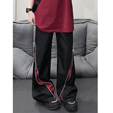 B221美式ins高街小众拼接宽松休闲登山裤冲锋裤LK23110-P65控88，男装休闲裤，电商B221
