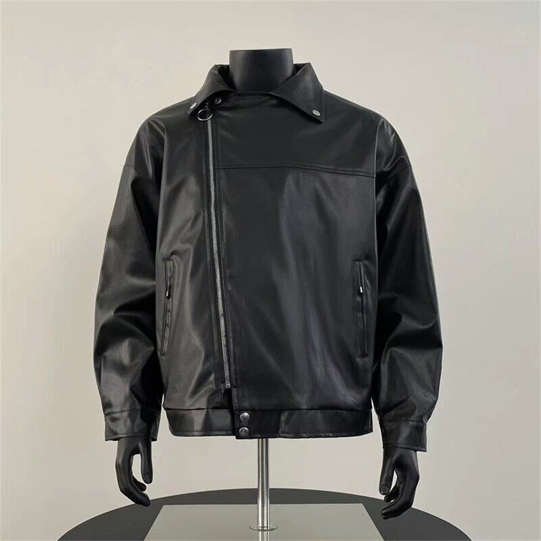美式PU皮衣棉服男士高街潮牌加绒加厚外套机车服夹克Y1012/P80,男装夹克,星座506