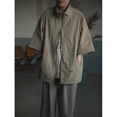 夏款插兜拉链衬衫短袖男日系工装衬衣冲锋防晒衣CS230P38，男装防晒衣，星座1013-1