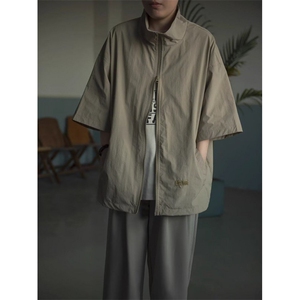 夏款插兜拉链衬衫短袖男日系工装衬衣冲锋防晒衣CS230 P38图片