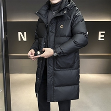 新标50绒5066-M-3XL-P235控券后298加厚印花中长款羽绒服男，男装羽绒服，电商B255