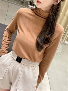 高品质加厚磨毛打底衫图片
