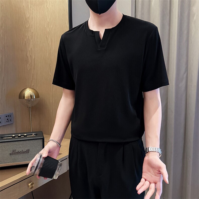 夏打底衫纯色百搭纯色圆领T恤短袖社会小伙A236-82557-特P33,男装T恤,电商A236