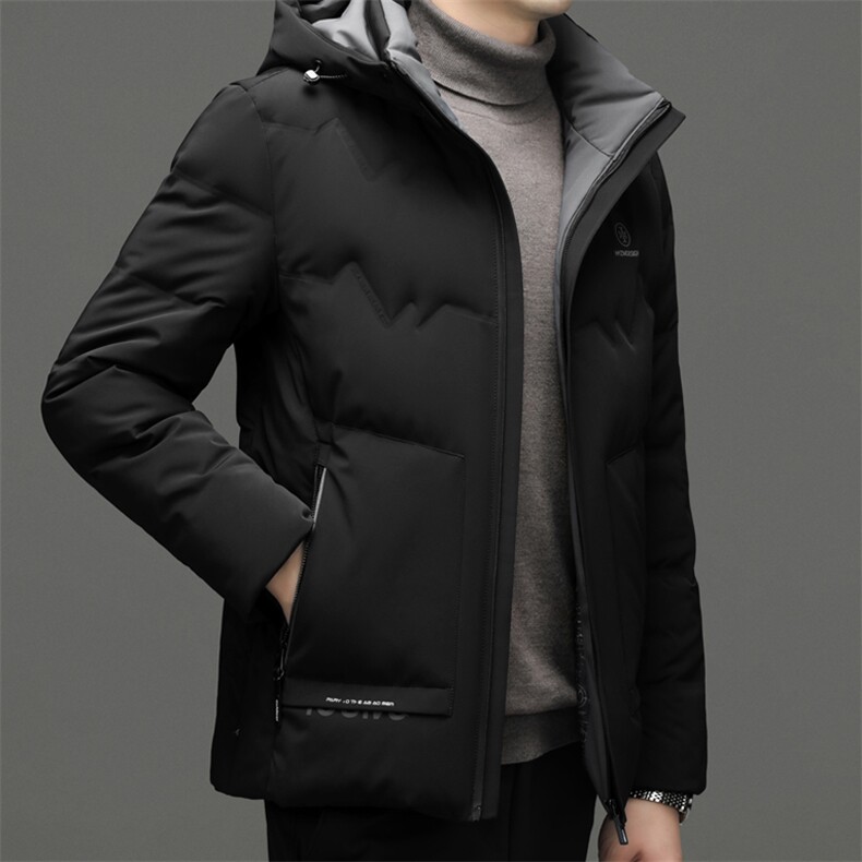 DF22603钱塘2020-2商务百搭简约厚款连帽新款中年男士羽绒服P245,男装羽绒服,钱塘207-2