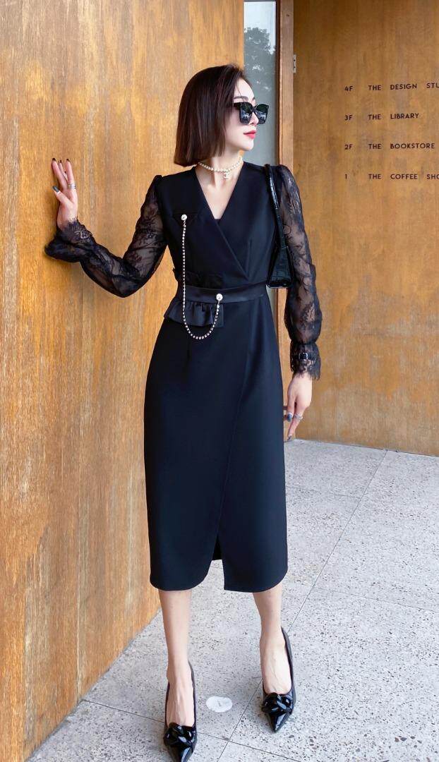 蕾丝袖连衣裙，女装连衣裙，斯瑞威