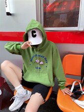 现货秋季新款:时尚休闲特殊工艺戴帽卫衣，女装卫衣/绒衫，泽妤