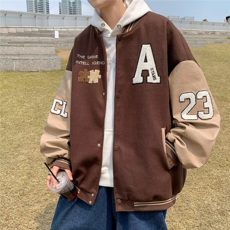 男秋季2023新款长袖棒球服夹克外套W3998P55,男装夹克,星座1116-2