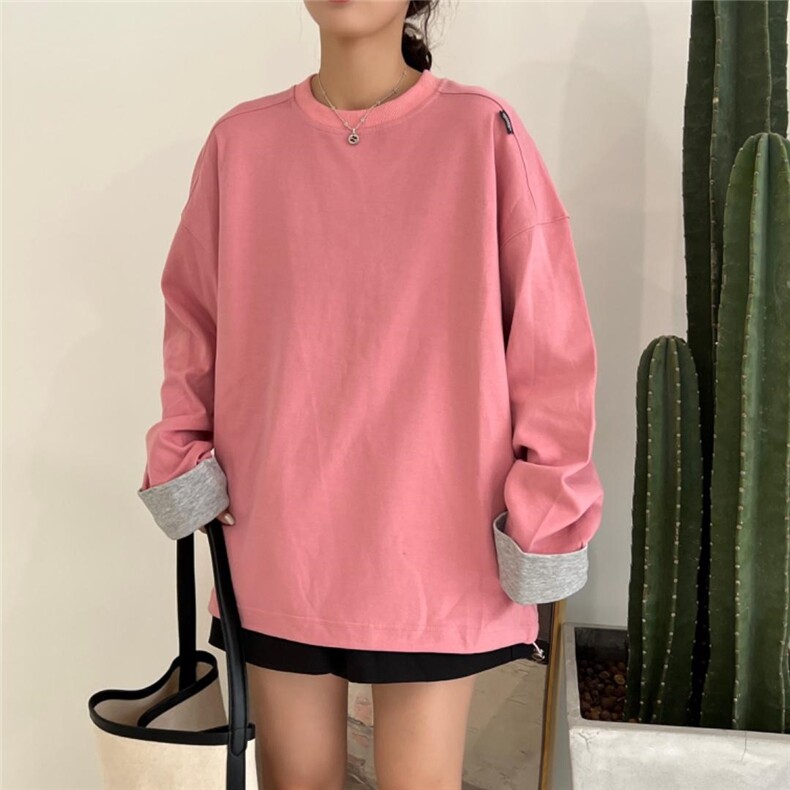 7225-1翻边卫衣，女装卫衣/绒衫，续加 XJ