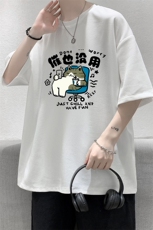 华夫格t恤男短袖男大码五分袖大皂风HT73403-P22，男装T恤，电商A040