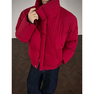 支持二开 冬装加棉加厚立领棉服男女棉衣外套光板面包服 M816-P70图片