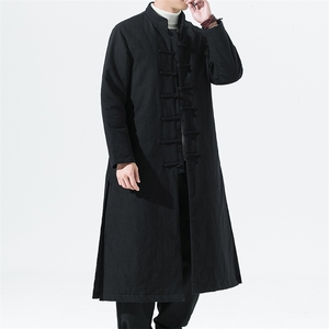 2157^长款过膝中式唐装改良汉服棉服外套居士古风茶禅服棉袄图片