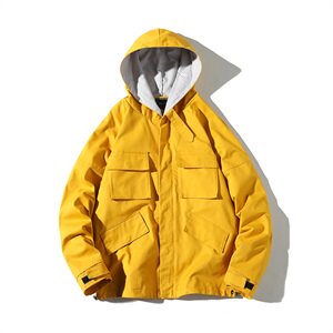 709-JK32-P95 20秋款 港风大口袋工装外套情侣宽松连帽夹克图片