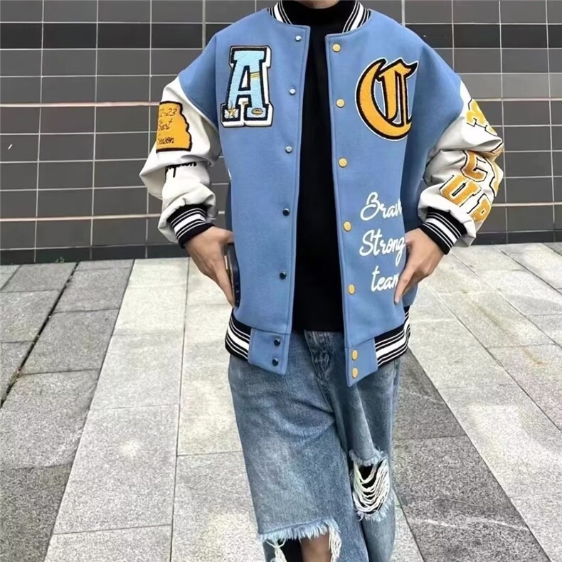 时尚棒球领长袖男文艺原宿秋季新款夹克青春流行外穿潮潮流简约,男装夹克,星座1210-1