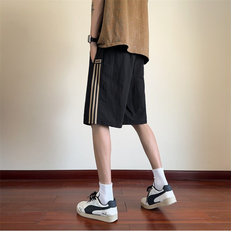 抖音品质夏季冰丝速干气孔三条刚宽松短裤B315-K24169-特p30控58,男装牛仔裤,电商B315