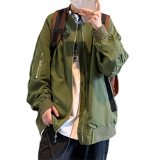 飞行员夹克男解构设计棒球领短外套男XH24-P70，男装夹克，电商B367