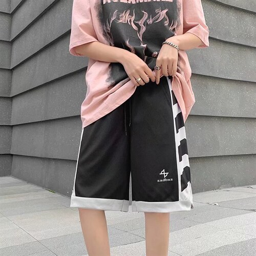 短裤男夏季潮牌宽松设计感沙滩美式五分裤中性运动篮球裤DK68-P25,男装休闲裤,星座1008