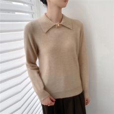 2025年秋季平面金扣长袖,女装羊绒衫,百越羊绒, 2025年秋季平面金扣长袖,女装羊绒衫,百越羊绒,