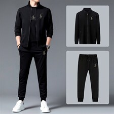 中年运动套装男春秋季休闲运动服男士外套卫衣爸爸秋装套装两件套，男装休闲套装，电商B212（原钱塘6029）
