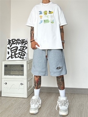 2023潮牌重磅立体针织大码纯色五分短裤DK997-P45-控78，男装牛仔裤，电商A021