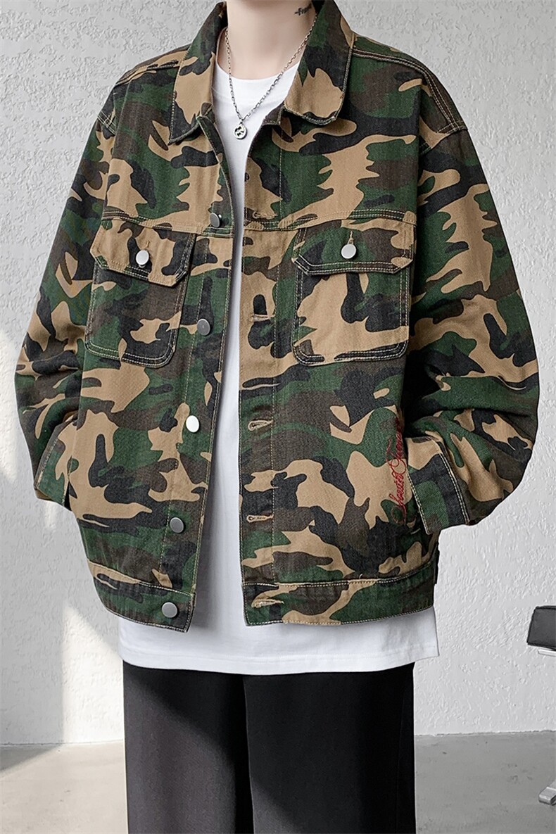 8XL-M户外工装夹克特大码新款百搭男迷彩长袖夹克外套JK1311P68,男装夹克,电商D206-1
