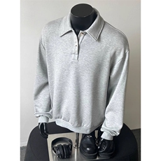 【有货】Z26CC-特P48重磅polo衫男秋冬高克重翻领卫衣外套，男装卫衣，星座1007（原301D）