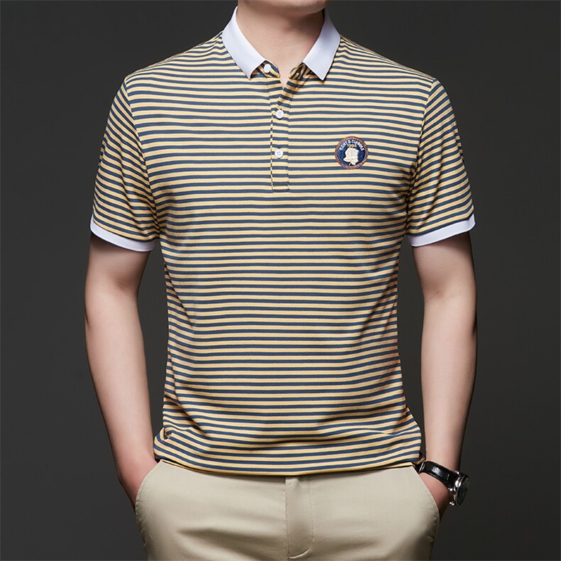 夏季新款t恤中年男士短袖免烫体恤宽松翻领polo衫男装MY3110-P65，男装Polo衫，星座1105-3